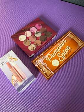 New Too Faced Tarte Morphe Makeup Bundle Eyeshadow Palettes Lip Set 3pc